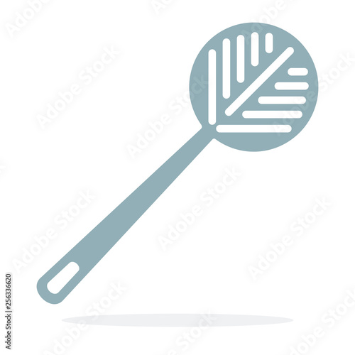 Nylon slotted skimmer vector flat material design isolated object on white background.