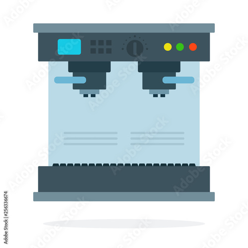 Coffee machine vector flat isolated