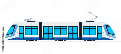 Ground public train vector flat isolated