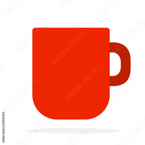 Big mug for tea and coffee vector flat isolated