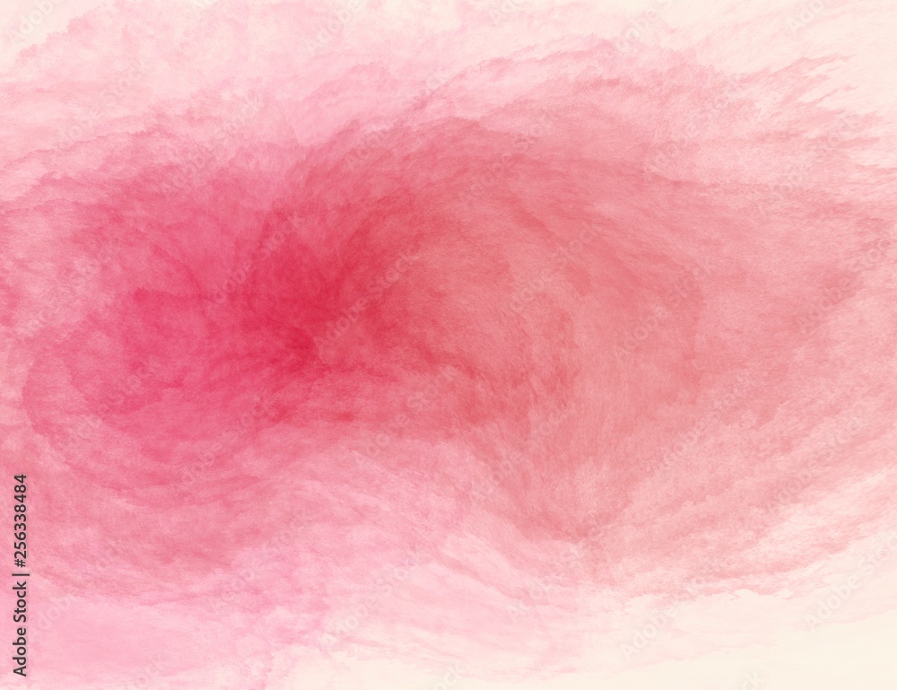 Fototapeta premium Abstract red pink watercolour paint texture background. 