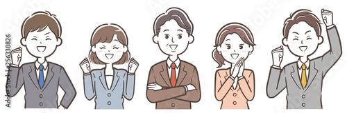 ビジネス　チーム　喜び