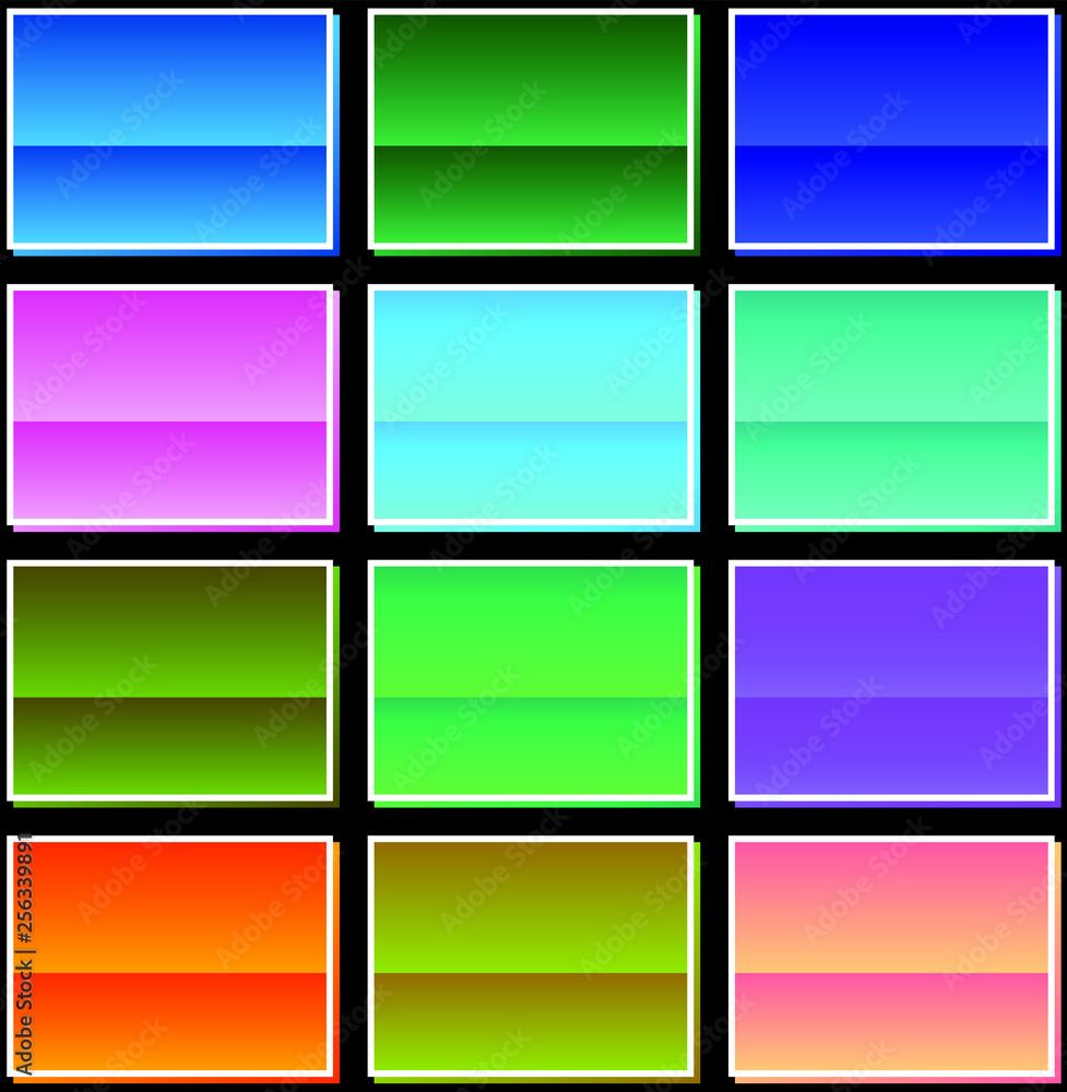twelve gradient color square background for banner design element