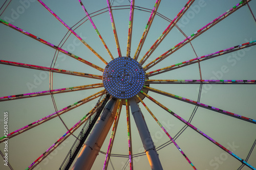 Wallpaper Mural Colorful center spokes of a tourist attraction ferris wheel Torontodigital.ca