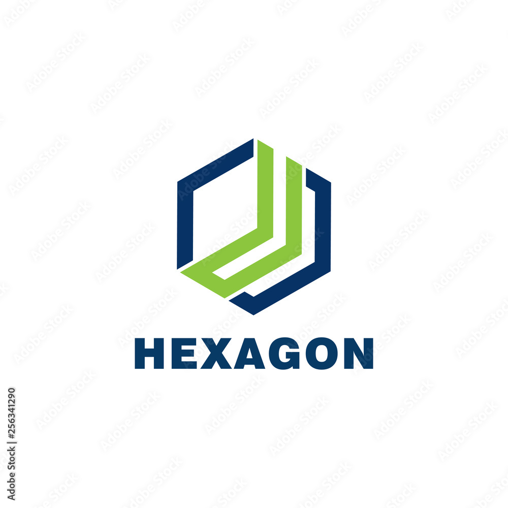 Fototapeta premium hexagon logo design vector