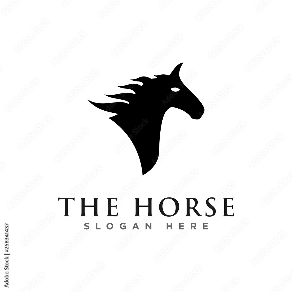 horse logo design vector