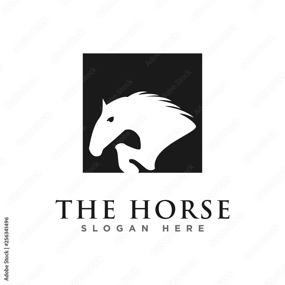 Obraz premium horse logo design vector