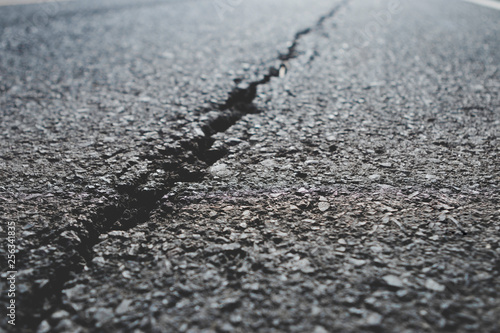asphalt crack background.