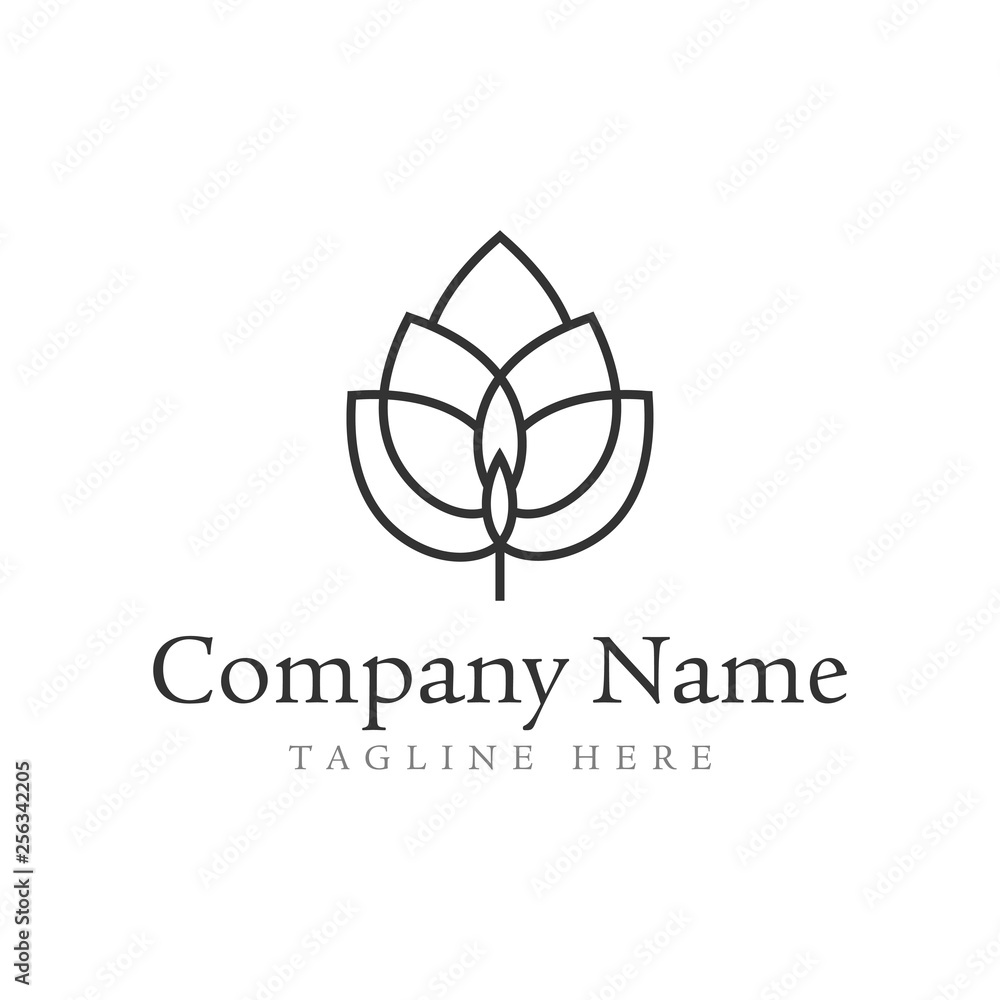 flower logo, leaf logo design vector flower logo, leaf logo design vector