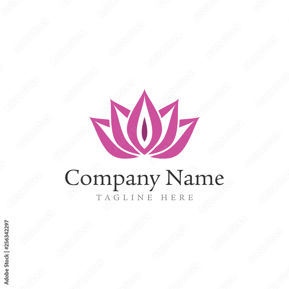 flower logo, leaf logo design vector