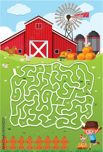 A maze game template