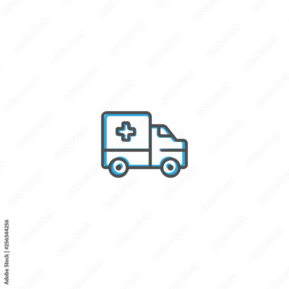 Ambulance icon design. Transportation icon vector design