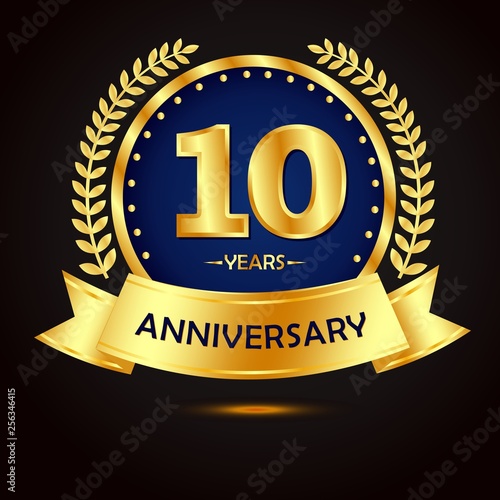 10 years anniversary gold vector art 6.zip