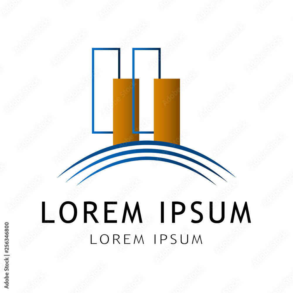 Isolated abstract building logo. Business. Vector illustration design Isolated abstract building logo. Business. Vector illustration design