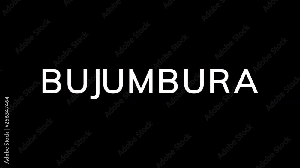 From the Glitch effect arises capital name BUJUMBURA. Then the TV turns off. Alpha channel Premultiplied - Matted with color black From the Glitch effect arises capital name BUJUMBURA. Then the TV turns off. Alpha channel Premultiplied - Matted with color black