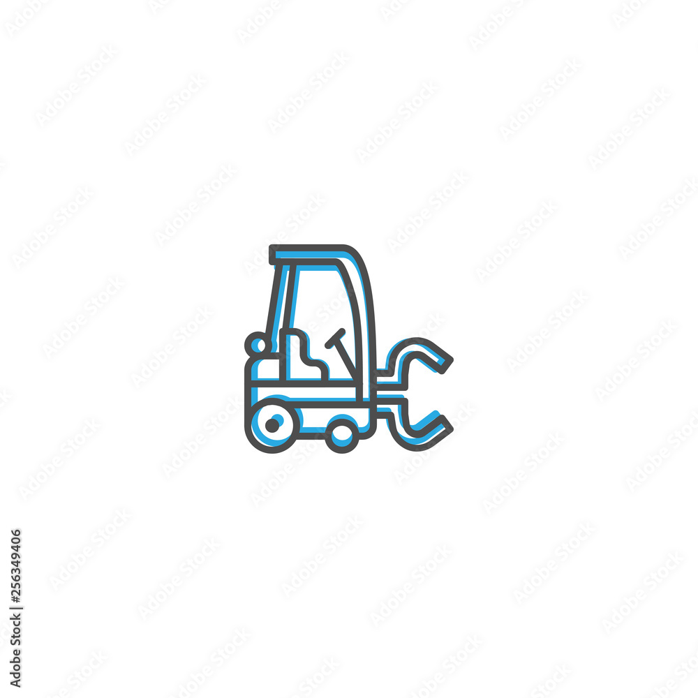 Forklift icon design. Transportation icon vector design Forklift icon design. Transportation icon vector design
