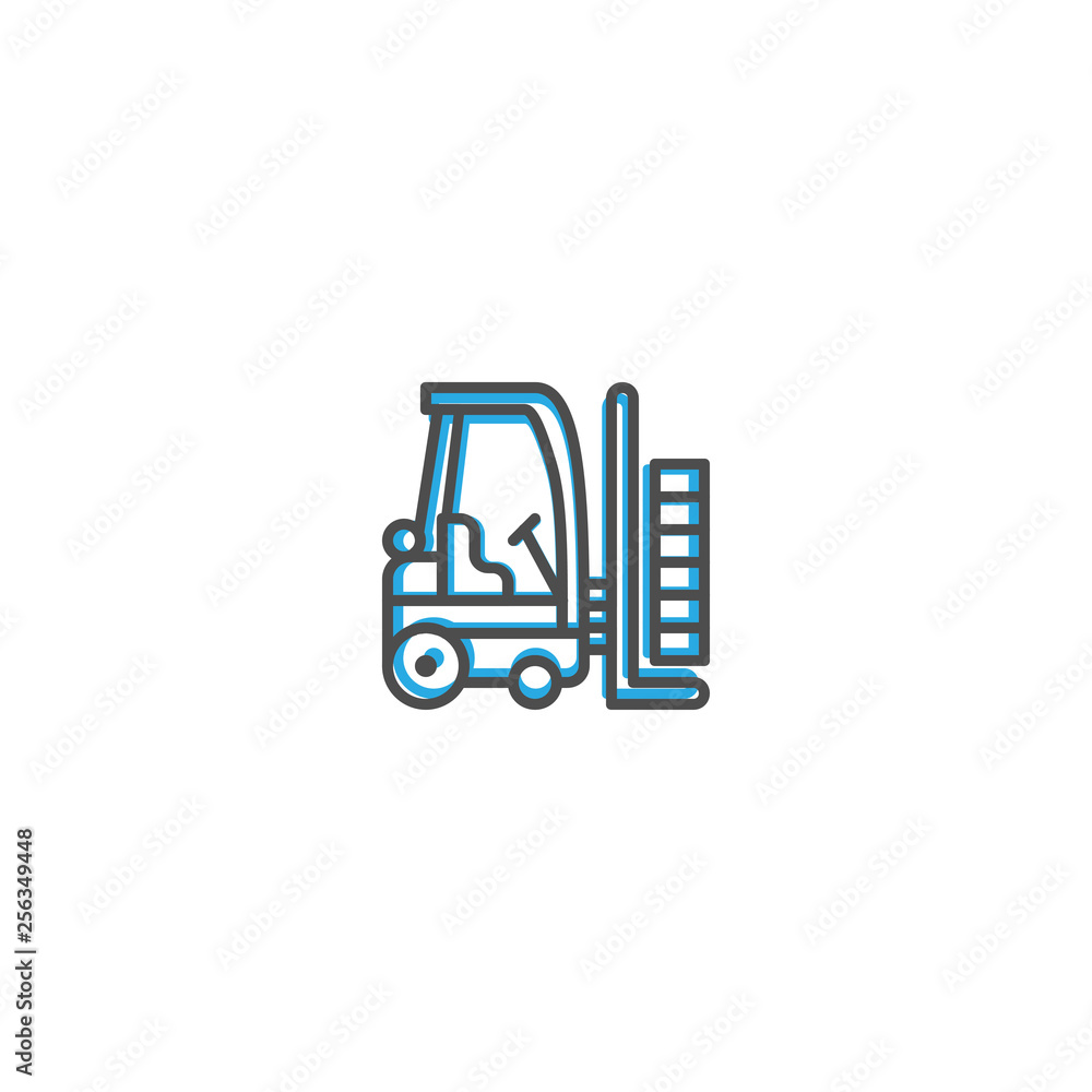 Forklift icon design. Transportation icon vector design