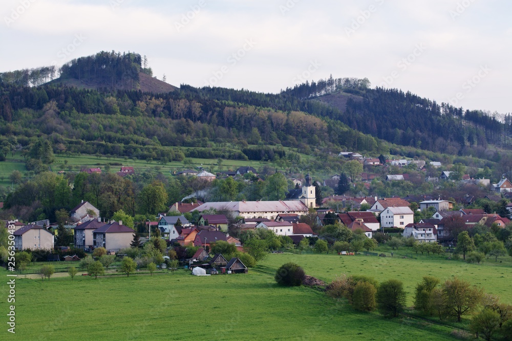 Village. Luocka. Center. Moravia. Europe.