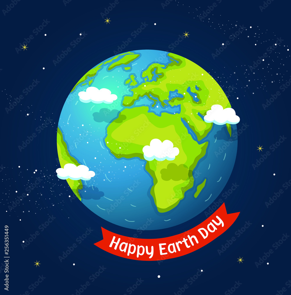 Happy Earth Day. Save the earth. Go green. Vector illustration. Happy Earth Day. Save the earth. Go green. Vector illustration.