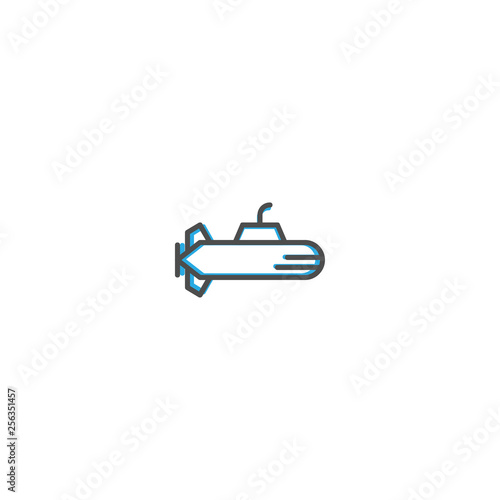 Submarine icon design. Transportation icon vector design