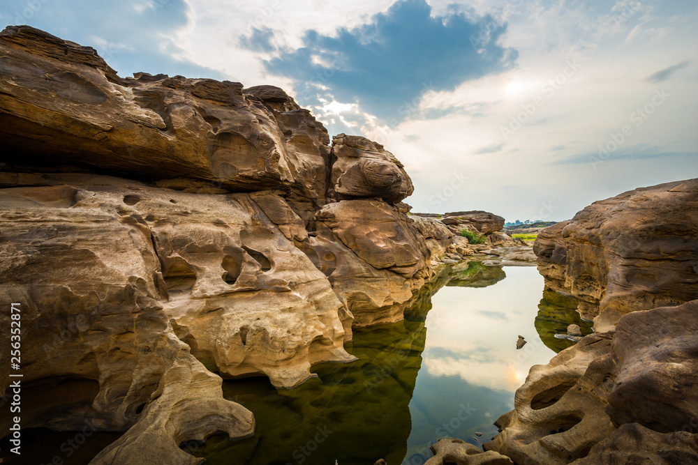 Natural of Rock Canyon in Mekhong River in Ubon Ratchathani, Thailand Natural of Rock Canyon in Mekhong River in Ubon Ratchathani, Thailand