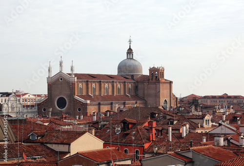 Church of Saint Paul and John in Venice in Italy and the roofs