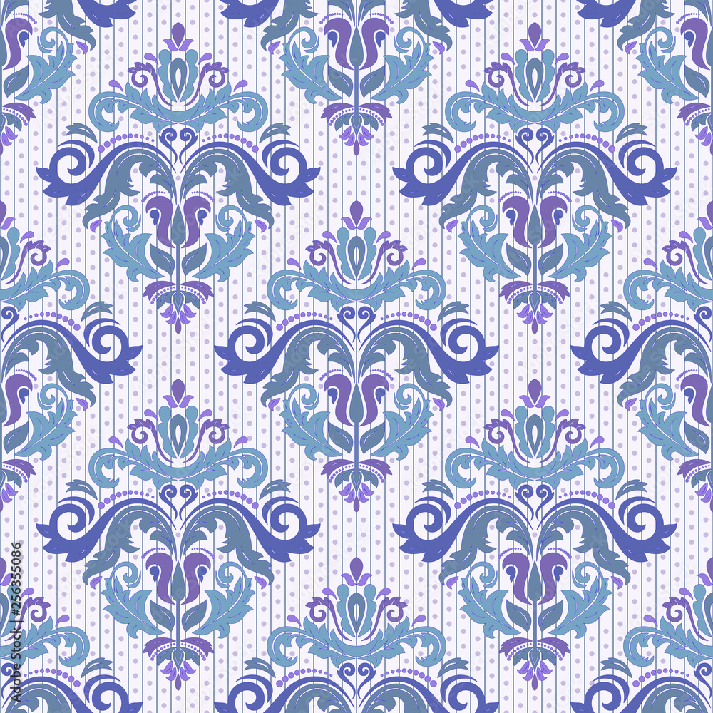 Classic seamless blue pattern. Damask orient ornament. Classic vintage background Classic seamless blue pattern. Damask orient ornament. Classic vintage background