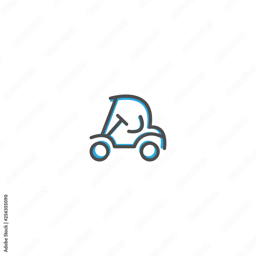 Golf cart icon design. Transportation icon vector design Golf cart icon design. Transportation icon vector design