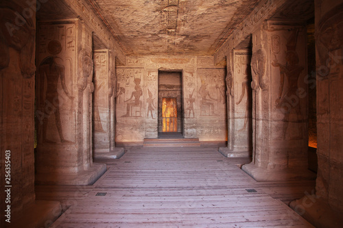 Obraz na płótnie Abu Simbel, Egypt, Pharaoh, Nile, Hieroglyphs, Frescoes w salonie