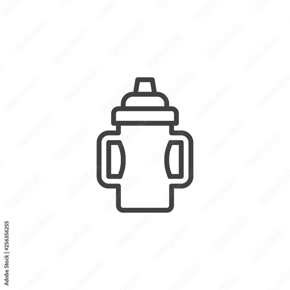 Feeding bottle line icon. linear style sign for mobile concept and web design. Baby nutrition bottle outline vector icon. Symbol, logo illustration. Pixel perfect vector graphics Feeding bottle line icon. linear style sign for mobile concept and web design. Baby nutrition bottle outline vector icon. Symbol, logo illustration. Pixel perfect vector graphics