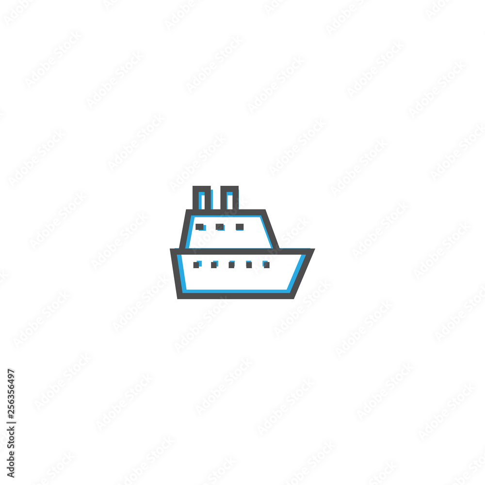 Obraz premium Ship icon design. Transportation icon vector design