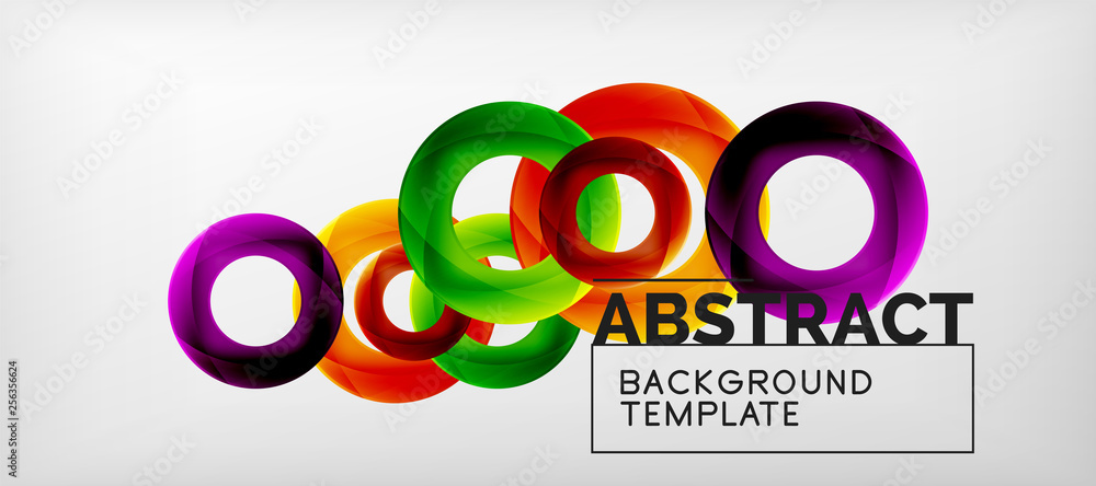 Obraz premium Vector rings abstract background