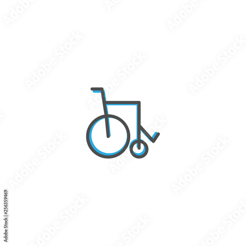 Wheelchair icon design. Transportation icon vector design