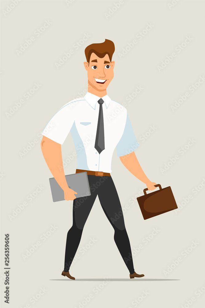Businessman with briefcase vector illustration Businessman with briefcase vector illustration