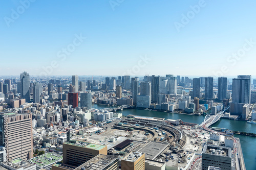 春の東京ベイエリアの風景　汐留から望む東京ベイエリア © EISAKU SHIRAYAMA