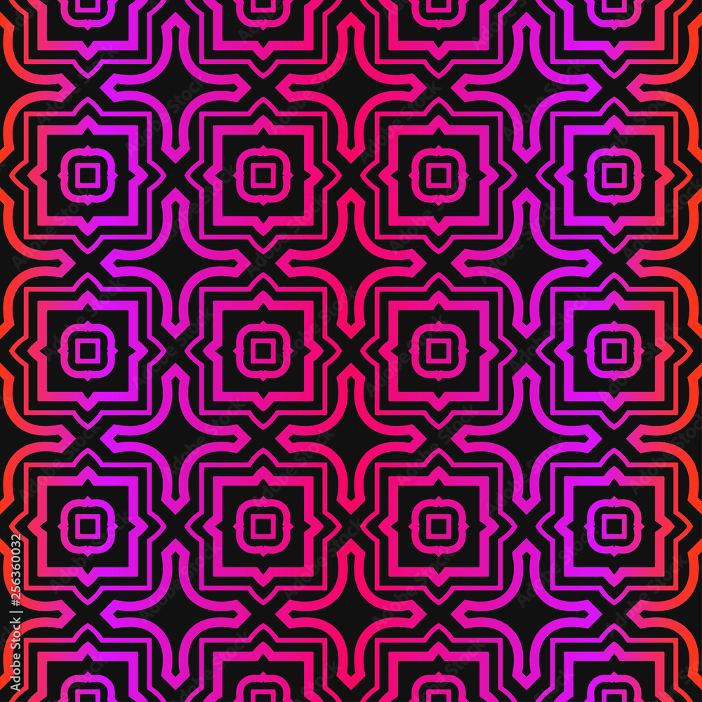 Vector Pattern Paper For Scrapbook. Abstract Geometric Seamless Ornament. Black purple color Vector Pattern Paper For Scrapbook. Abstract Geometric Seamless Ornament. Black purple color