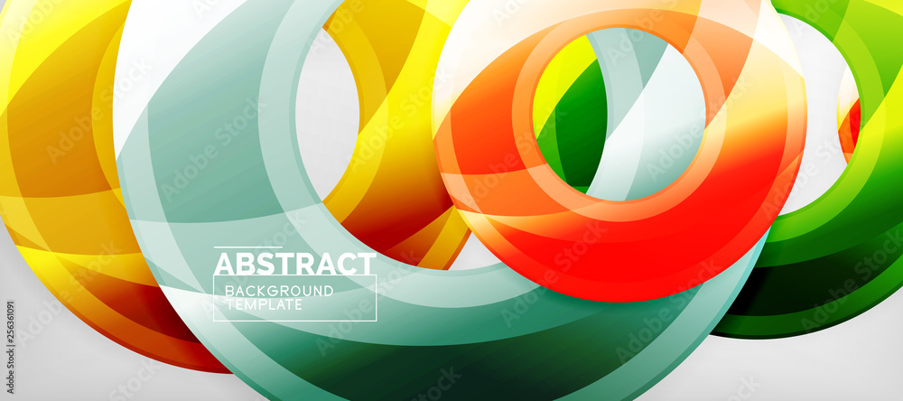 Glossy circles geometric background Glossy circles geometric background