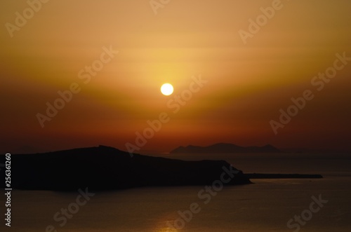 Romantic sunset from Oia Santorini  © Patrick
