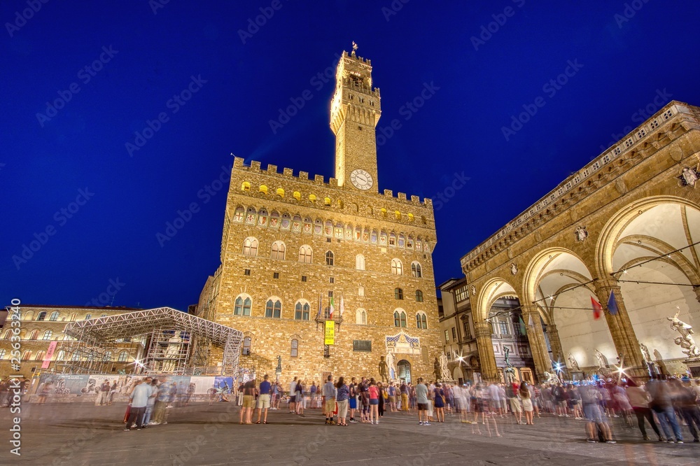 Palazzo Vecchio on the Piazza della Signoria.