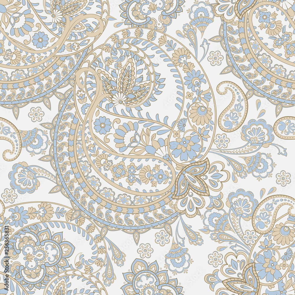 paisley seamless pattern. damask vector background