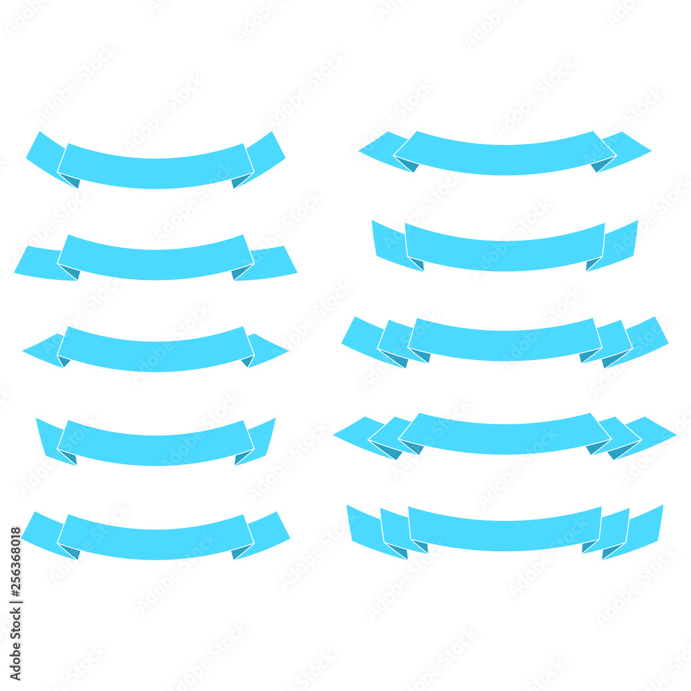 Fototapeta premium Modern Classic Ribbon Tittle Banner Template Set