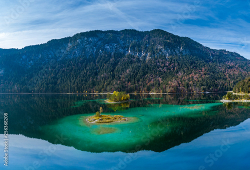 Eibsee lake near Grainau  Bavaria  Germany