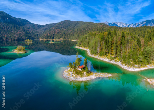 Eibsee lake near Grainau, Bavaria, Germany