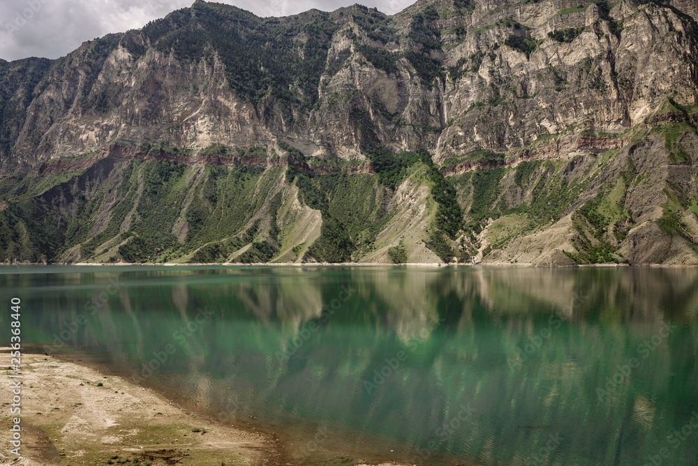 Mountains and lake. Gunib district of Dagestan