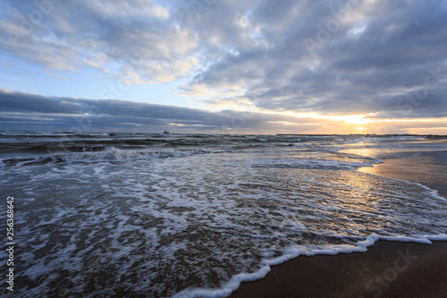 beach and sea in winter