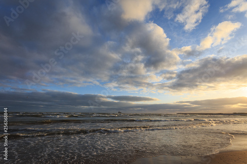 beach and sea in winter