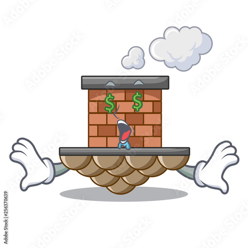 Money eye brick chimney next the cartoon roof
