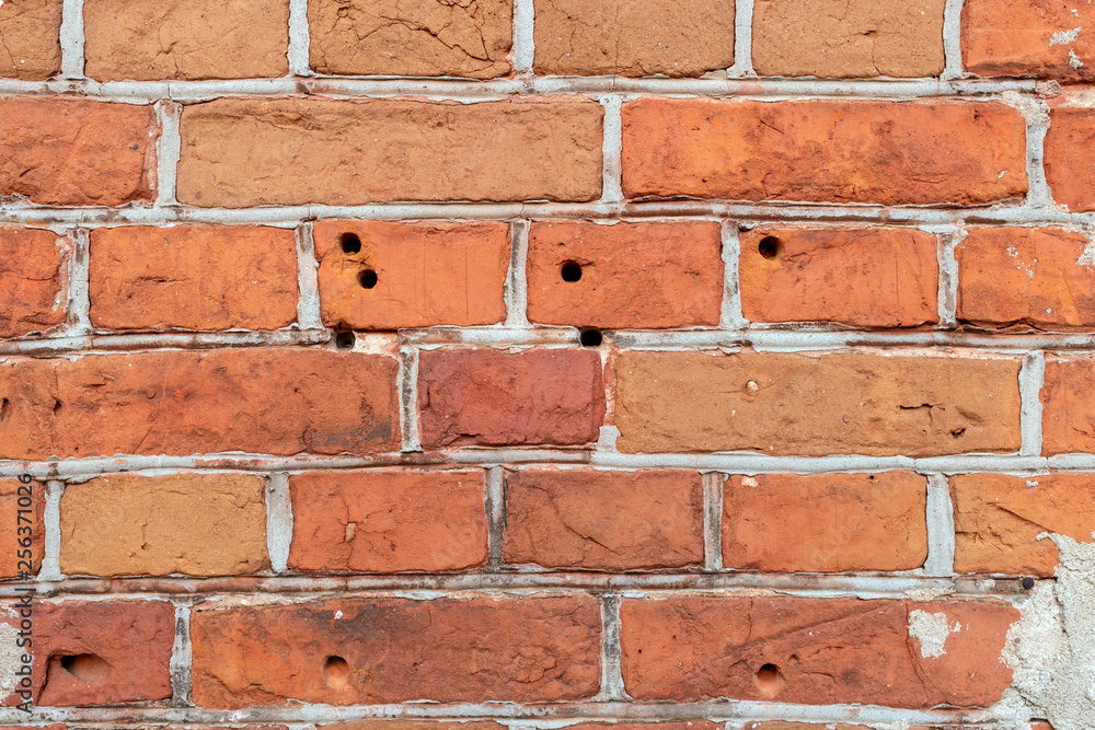 Obraz premium Background of old brick wall pattern texture.