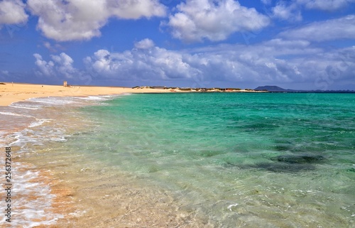 Corralejo beach on fuerteventura canary island in spain