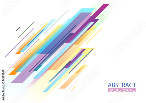 Colorful Abstract Geometric Shapes Background in Modern Diagonal Graphic Design - Illustration, Vector